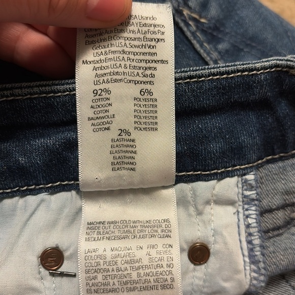 Mother Looker Ankle Chew Distressed Jeans in Breaking the Law Size 26 - Picture 7 of 8